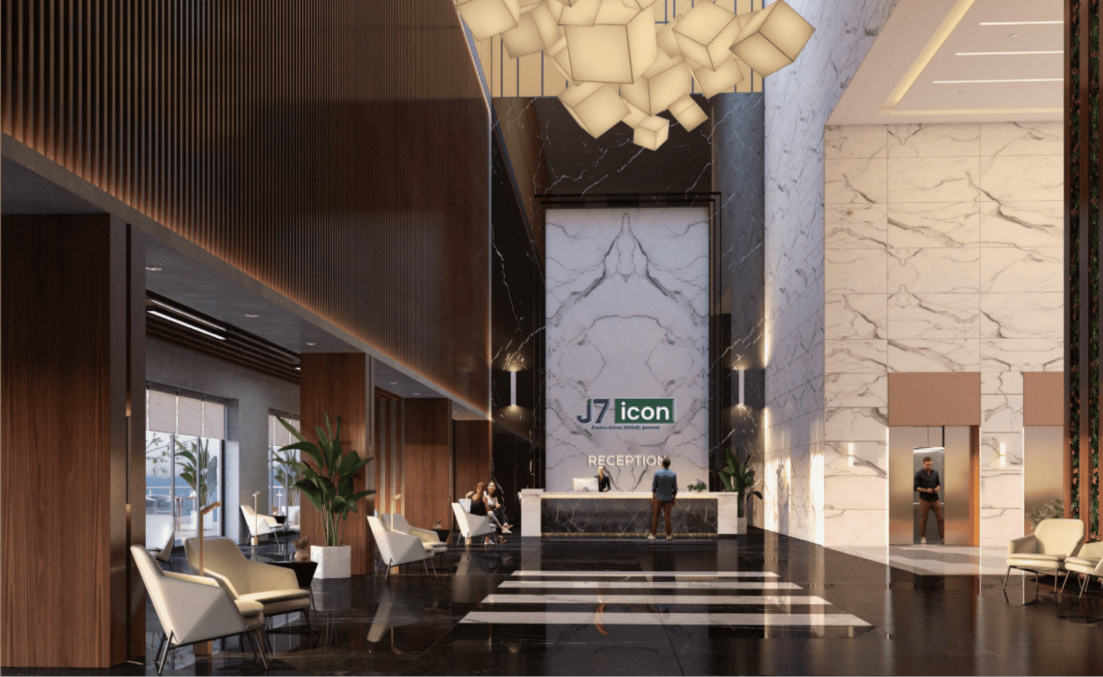 Grand hotel lobby