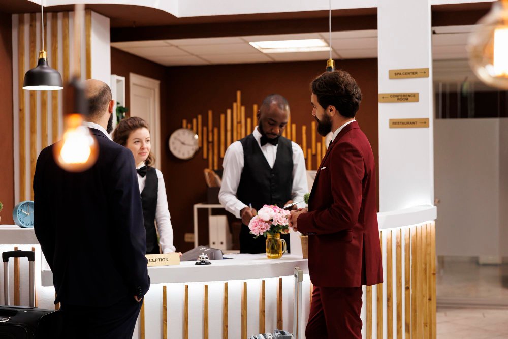 Hotel concierge desk